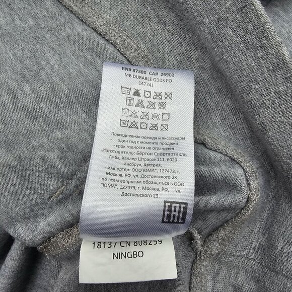 Burton Mens Hoodie Gray & Black Long Sleeve Pullover, Burton Graphic, Size XL - Picture 6 of 10